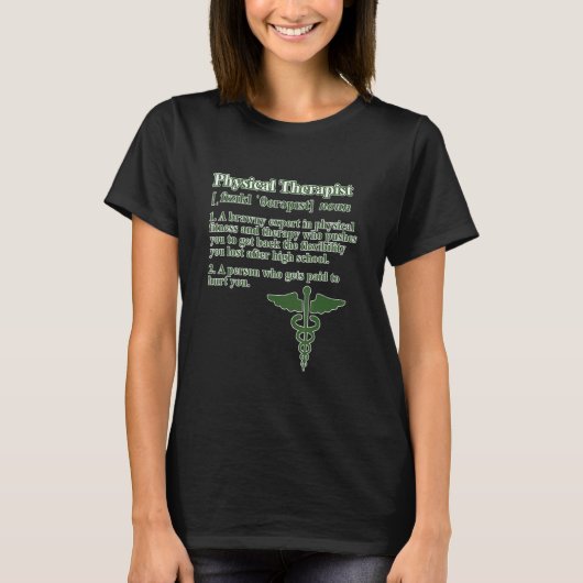 物理セラピスト定義セラピーPhysiotherap Tシャツ (正面)