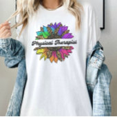物理セラピスト専門家虹ひまわり Tシャツ
