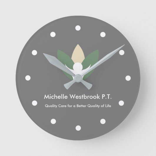 物理セラピスト患者待合室時計 ラウンド壁時計 (正面)