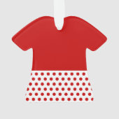 物理セラピスト職業赤水玉模様A10 オーナメント (裏面)