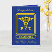 物理セラピスト誕生日カード カード (黄色い花)