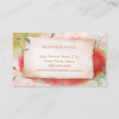 物理セラピスト – アーティストウォーターカラーフローラ 名刺 (裏面)