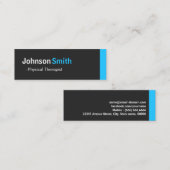 物理セラピスト – パーソナルアクアブルーミニ スキニー名刺 (正面/裏面)