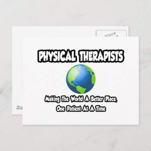 物理セラピスト...世界がより良い場所 ポストカード (正面/裏面)