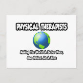 物理セラピスト...世界がより良い場所 ポストカード (正面)