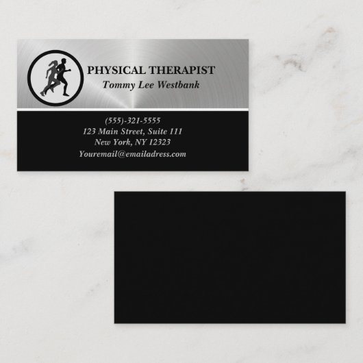物理セラピスト 名刺 (正面/裏面)