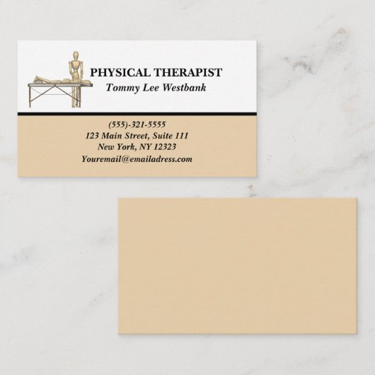 物理セラピスト 名刺 (正面/裏面)