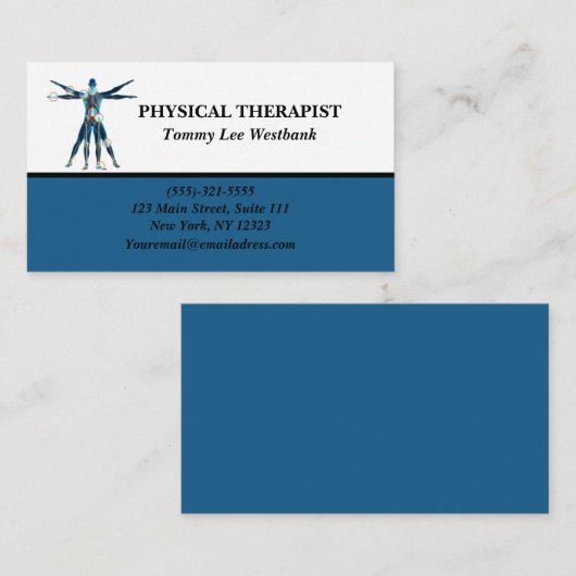物理セラピスト 名刺 (正面/裏面)