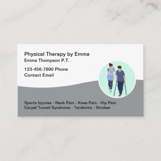 物理セラピスト 名刺 (正面)
