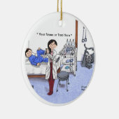 物理セラピスト、長い黒髪 セラミックオーナメント (右)