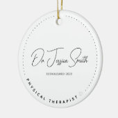 物理セラピストDPT卒業クリスマス セラミックオーナメント (左)