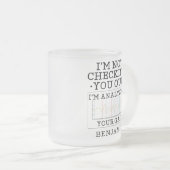 物理セラピストGagをチェックアウトしない フロストグラスマグカップ (正面右)