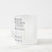 物理セラピストGagをチェックアウトしない フロストグラスマグカップ (正面左)