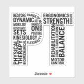 物理セラピストPTフィジカルセラピーシール シール (シート)