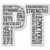 物理セラピストPTフィジカルセラピーシール シール (正面)