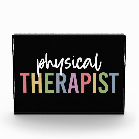 物理セラピストPT大学院理学療法ギフト フォトブロック (正面)