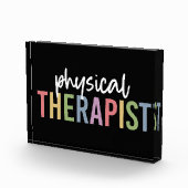 物理セラピストPT大学院理学療法ギフト フォトブロック (右)