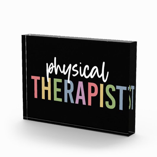 物理セラピストPT大学院理学療法ギフト フォトブロック (右)