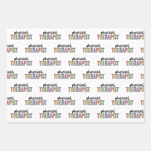 物理セラピストPT大学院理学療法 ラッピングペーパーシート (正面)
