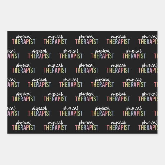 物理セラピストPT大学院理学療法 ラッピングペーパーシート (正面3)