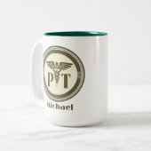 物理セラピストPT ツートーンマグカップ (正面左)