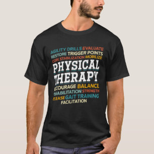 物理セラピストPtaエクササイズフィジカルセラピー Tシャツ