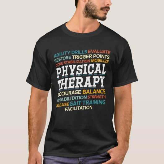 物理セラピストPtaエクササイズフィジカルセラピー Tシャツ (正面)