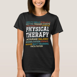 物理セラピストPtaエクササイズフィジカルセラピー Tシャツ