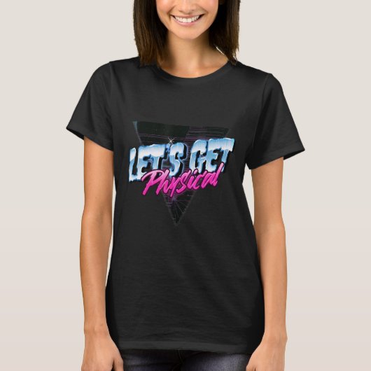 物理トレーニングジム80sテーマレトロを取得する tシャツ (正面)