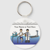 物理パーソナライズされたセラピスト漫画 キーホルダー (正面)
