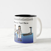 物理パーソナライズされたセラピスト – 女性マンガ ツートーンマグカップ (正面右)