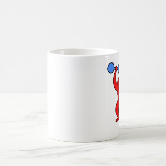 物理フィットネス動機ハートポンピングアイロン コーヒーマグカップ (中央)