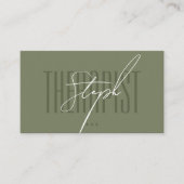 物理ミニマルセラピストシグネチャーモダンセージ 名刺 (正面)