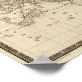 物理世界地図 ポスター (角)