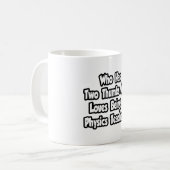 物理先生のジョーク… 2つの親指 コーヒーマグカップ (正面左)