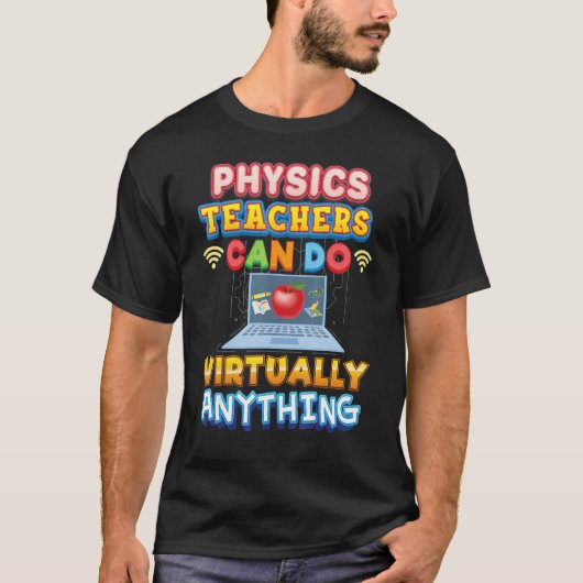 物理先生は事実上何でもできる先生 Tシャツ (正面)