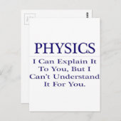 物理先生ジョーク…説明が分からない ポストカード (正面/裏面)