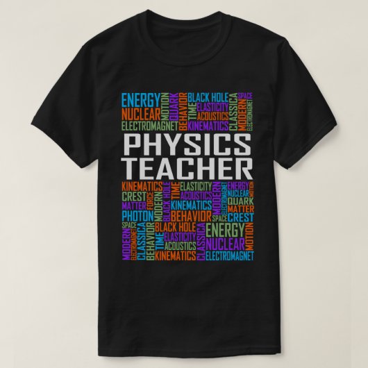 物理先生語 Tシャツ (デザイン正面)