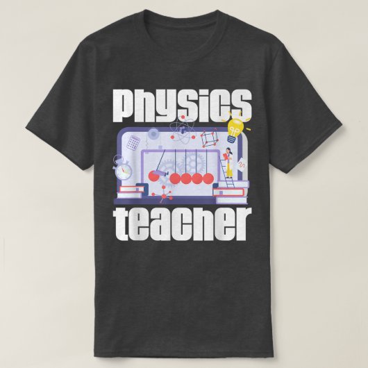 物理先生量子整備士物理学科学 Tシャツ (デザイン正面)