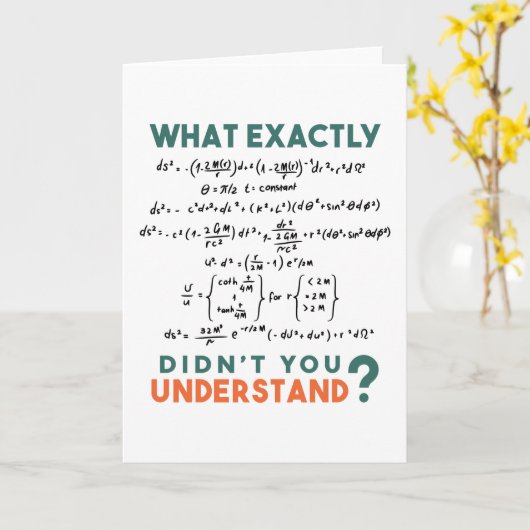 物理公式ジョーク カード (黄色い花)