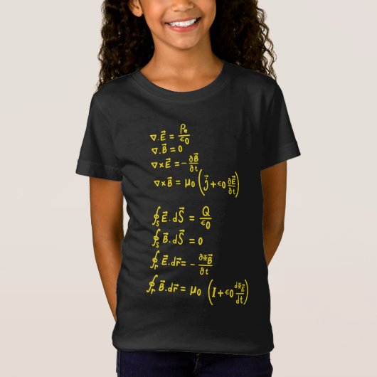物理公式スクエアステッカー招待状 Tシャツ (正面)