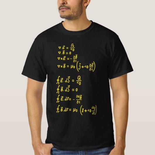 物理公式スクエアステッカー招待状 Tシャツ (正面)