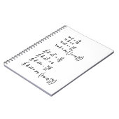 物理公式Tシャツ招待状スクエアステッカー ノートブック (左側)