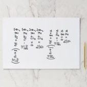 物理公式Tシャツ招待状スクエアステッカー ペーパーパッド (インサイチュ)