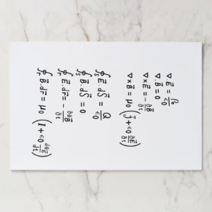 物理公式Tシャツ招待状スクエアステッカー ペーパーパッド