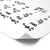 物理公式Tシャツ招待状スクエアステッカー ポスター (角)