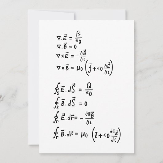 物理公式Tシャツ 招待状 (正面)