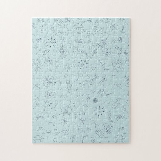 物理図のパターン ジグソーパズル (縦)