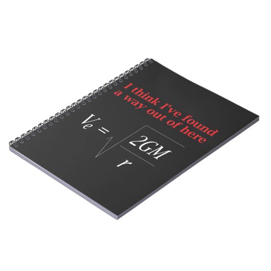 物理学おもしろいの冗談エスケープベロシティー重力科学 ノートブック (左側)