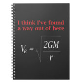物理学おもしろいの冗談エスケープベロシティー重力科学 ノートブック (正面)